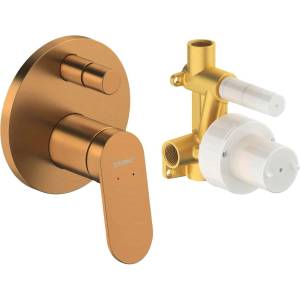 Duravit Wave - Смесител за вграждане, за 2 уреда, с тяло, матов бронз WA4210008004 (WA4210008004)