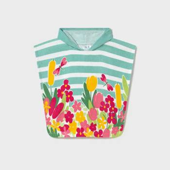 MAYORAL Плажна хавлия цветя за бебе момиче Mayoral в зелено