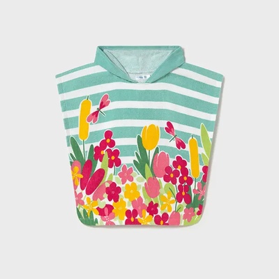 MAYORAL Плажна хавлия цветя за бебе момиче Mayoral в зелено