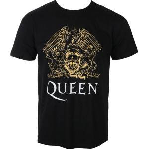 ROCK OFF Мъжка тениска Queen - Crest - Black - ROCK OFF - QUTS22MB