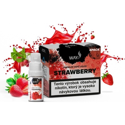 WAY to Vape Strawberry 4 x 10 ml 3 mg