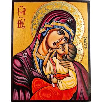 РЪЧНО РИСУВАНА ИКОНА СВЕТА БОГОРОДИЦА - УМИЛЕНИЕ