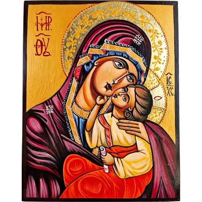 РЪЧНО РИСУВАНА ИКОНА СВЕТА БОГОРОДИЦА - УМИЛЕНИЕ