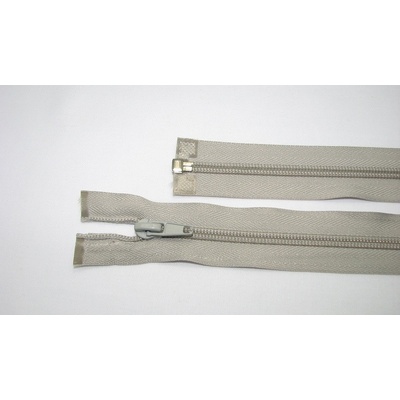 Zips špirála deliteľný 5mm - dĺžka 45cm farba svetlo šedá