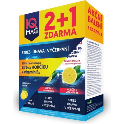 IQ Mag hořčík + B6 60 šumivé tablety
