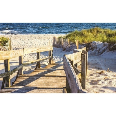 ForWall Fototapeta Most na pláž vlies 208 x 146 cm