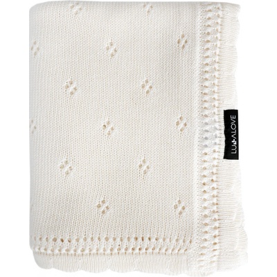 Lullalove Ažurková přikrývka DAISY Kokosová