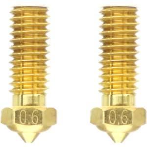 QIDI Tech Месингова дюза за X-Smart 3/X-Plus 3/X-Max 3/Q1-Pro - Комплект от 2 бр. - 0, 6 mm (728683349963)