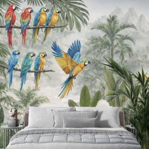 Art Gift Decor Фототапет тропически рай с папагали