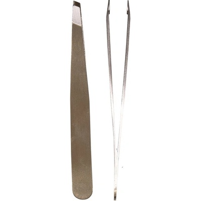 DuKaS Nerezová kozmetická pinzeta plochá Inox 9,5 cm