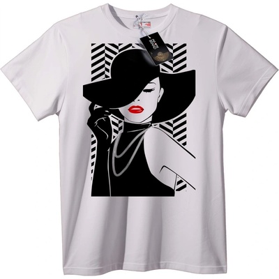 NOONEBRAND Тениска Мистериозна дама - 4XL, White