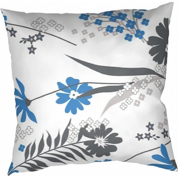 Dadka krep Agata denim na bielom podklade 40 x 40 cm