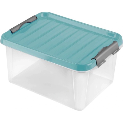 Heidrun plastový úložný box s víkem Clip box 14 l fuchsiová