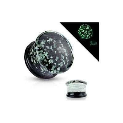 Piercingate plug do ucha svítící ve tmě PTP00230