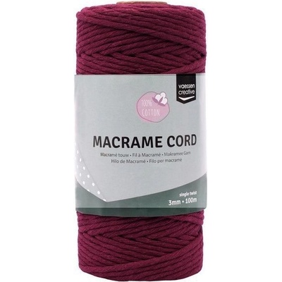 Vaessen Creative Macramé příze 3mmx100m bordo