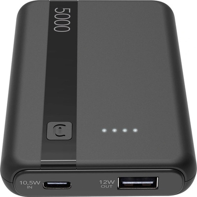 Cellularline Портативна батерия Cellularline - Essence Entry, 5000 mAh, черна (14327)