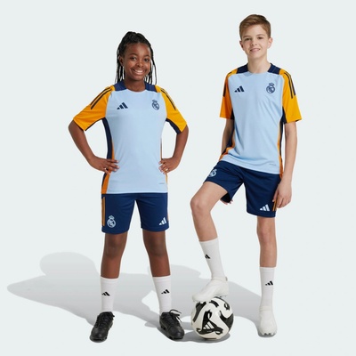 adidas Tréninkové šortky Real Madrid Tiro 24 Competition kids modrá/oranžová