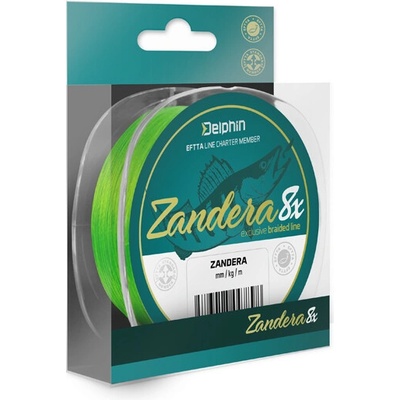 Delphin šnúra Zandera 8 Fluo zelená 150m 0,18mm 14,6kg 150m
