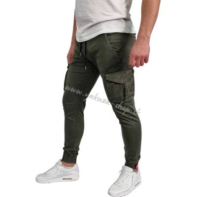 Alpha Industries Cotton Twill Jogger sivo čierna