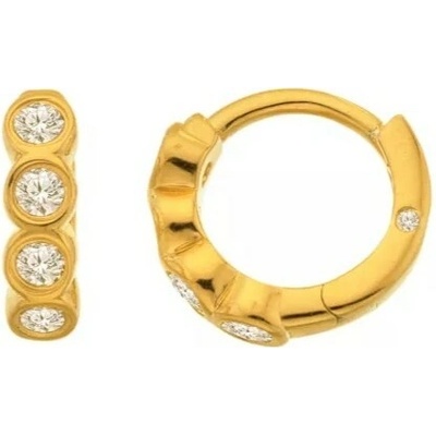 Hot Diamonds Pozlátené kruhové náušnice s diamantom Tender DE854