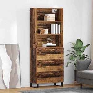 vidaXL Висок шкаф 2 бр. Старо дърво 69, 5 x 34 x 180 см (3415673)
