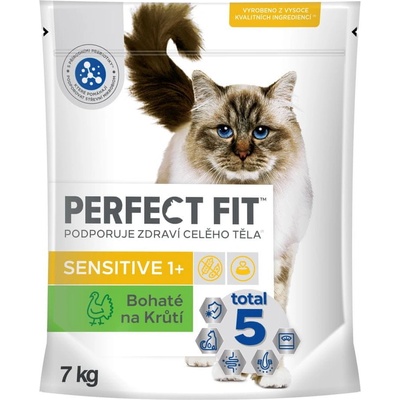 Perfect fit krůtí pro dospělé kočky s citlivým zažíváním 7 kg