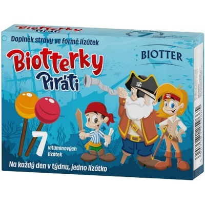 Diagnosis Biotterky vitamínová lízátka Piráti 7 ks