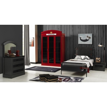 Юношески комплект London V3 графит и червено