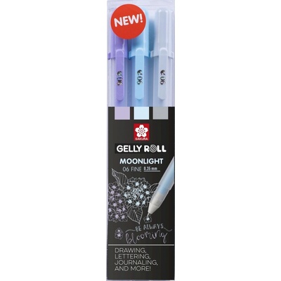 Sakura poxpgbmoo3e Gelly Roll Moonlight 06 0.35 mm sada 3 barev Uklidňující