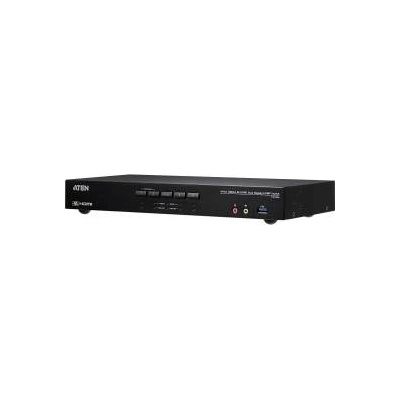 ATEN 4-Port True 4K HDMI Dual-View KVM Switch with Audio & USB 3.0 Hub 4-Port USB 3.0 4K HDMI Dual Display KVMPT Switch, 4096 x 2160 pixels,