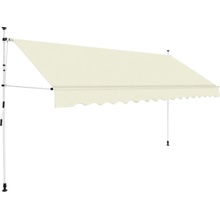 vidaXL Ručně zatahovací markýza 400 cm krémová