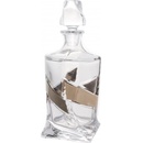 Crystalite Bohemia Sklenená fľaša na whisky QUADRO s platinou 770 ml