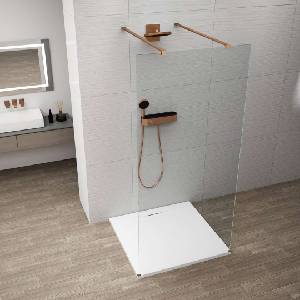 POLYSAN Esca - Душ стена Walk-In 100x210 см, Antidrop, прозрачно стъкло/матова мед ES1010-10 (ES1010-10)