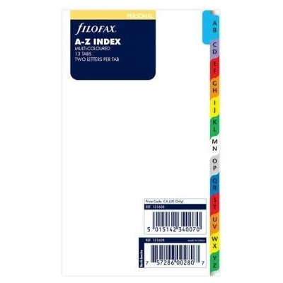 Filofax krajové výřezy A-Z náplň osobních diářů
