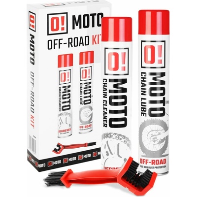 OMOTO OFF ROAD CHAIN CARE AND PROTECTION sada na čištění a mazání řetězu 2+1 s kartáčem 2 X 750ML