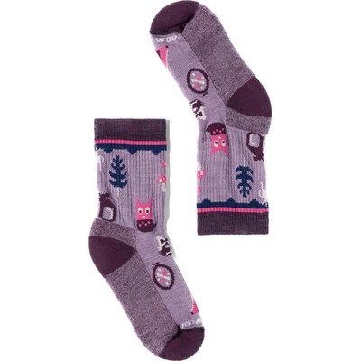 Smartwool Kids' Hike Light Cushion Critter Cache C fialová