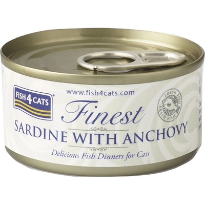 Fish4Dogs Fish4cats Finest Сардина и Аншоа 70 г