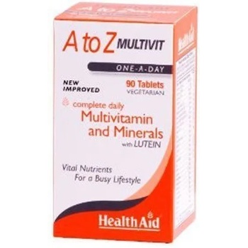 HEALTHAID Хранителна добавка Мултивитамини с Лутеин, Health Aid A to Z Multivit with Lutein 90 tabs