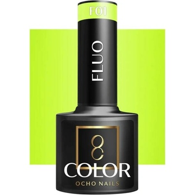 Ocho Nails Hybridný gél lak na nechty Fluo F 01, 5 g