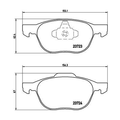 Sada brzdových platničiek kotúčovej brzdy BREMBO P 24 061X