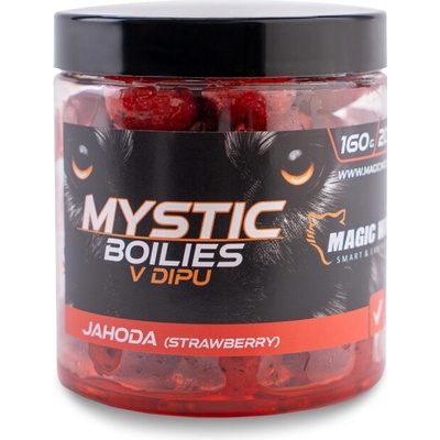 Magic Wolf Jahoda MYSTIC Boilies v dipe 160 g 24 mm