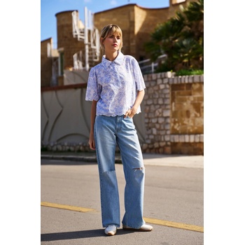 Moodo Бяла памучна блуза Moodo Moodo | Sin | ЖЕНИ | XS