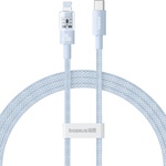Baseus Кабел USB-C към Lightning, бързо зареждане 20W, 1m - Baseus Gem (P10373001311-00) - Galaxy Blue