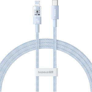 Baseus Кабел USB-C към Lightning, бързо зареждане 20W, 1m - Baseus Gem (P10373001311-00) - Galaxy Blue