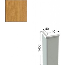 Roh ochranný 40x40mm, povrch dub, délka 145 cm