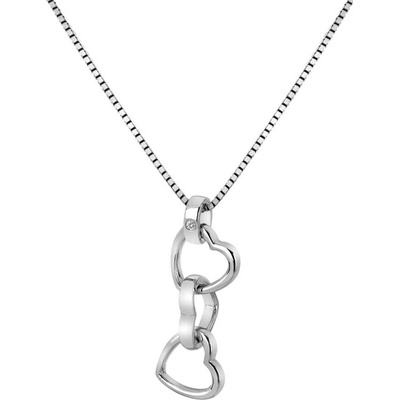 Hot Diamonds Zamilovaný strieborný náhrdelník trio triple heart DP835