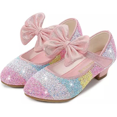 Sandálky balerínky třpytivé pro holčičku princeznovské rozchody