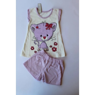 САЛИ / Индиго Кидс Лятна пижама Коте, с лилаво, 86, 92