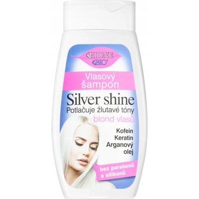 Bione Cosmetics Silver Shine šampon neutralizující žluté tóny 260 ml