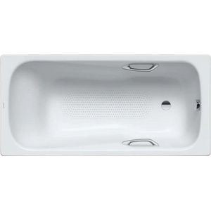 KALDEWEI Ambiente - Правоъгълна вана Dyna Set Star 627, 160x70 см, с отвори за дръжки, противоплъзгащо покритие по цялата повърхност, бяла 226934010001 (226934010001)